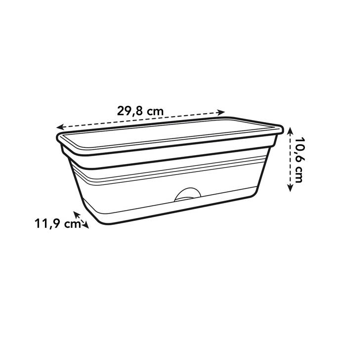 green basics trough mini 30cm living black